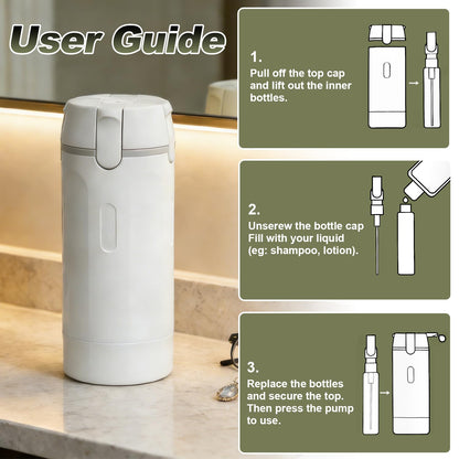 4 in 1 Travel Pump Dispenser Bottle, 30ml