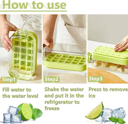 2-in-1 Ice Cube Tray Water Bottle with Lid